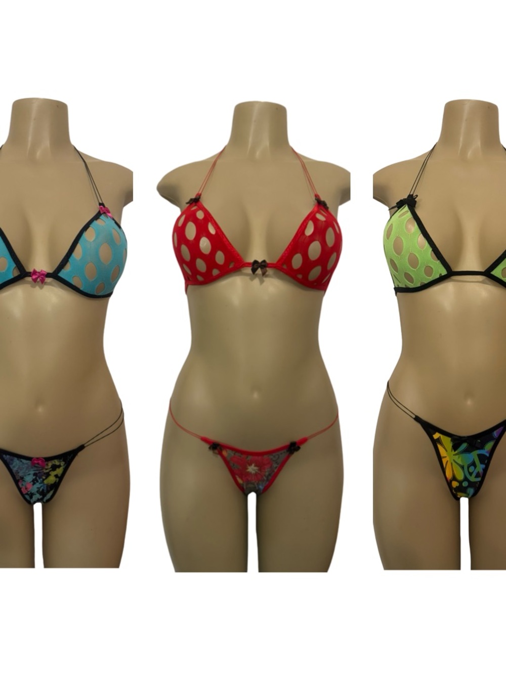 Exotic dance wear  Triangle Bikini Set - Red